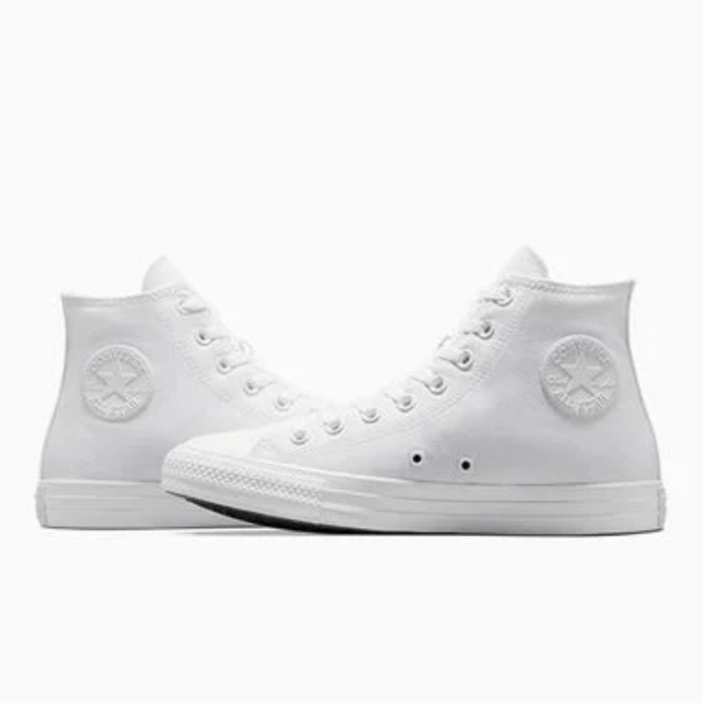Brand New. Unisex White Monochrome High Top Converse